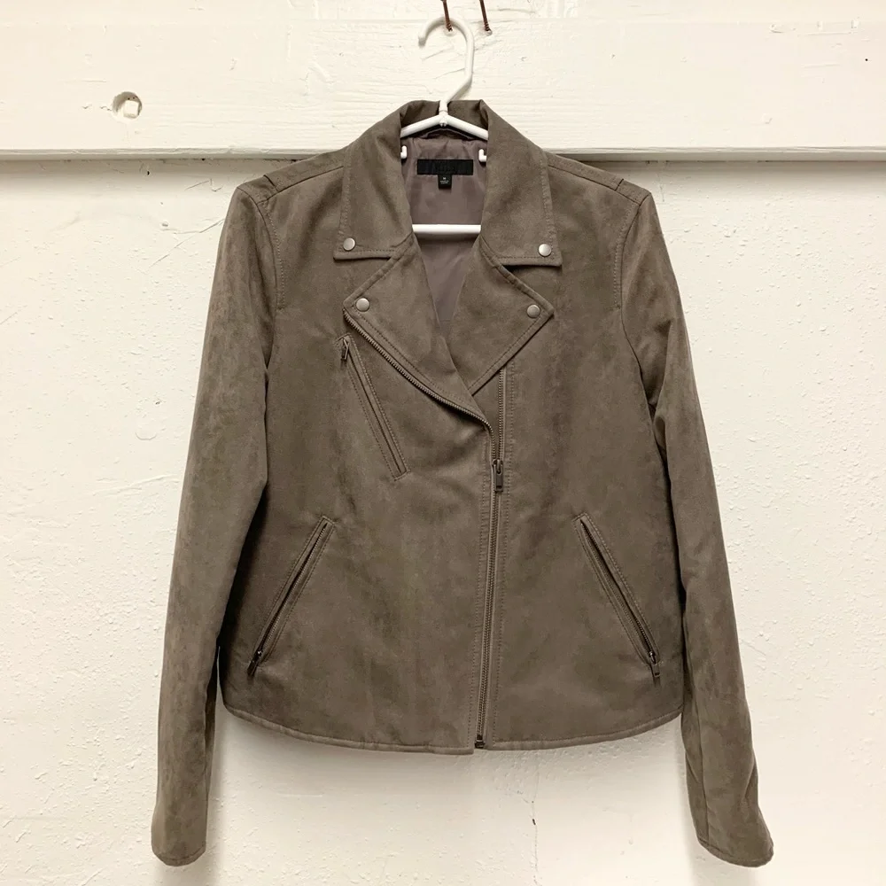 🍄3/$20 SzM Uniqlo Moto Jacket - Picture 3 of 7